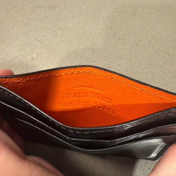 Shinola Matte Alligator Card Holder - Picture 3 of 3